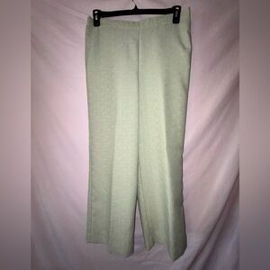 Alfred Dunner Green Wide-Leg Trousers
